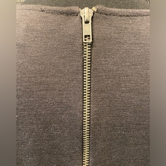 LOFT Pleated Sleeveless Dress Charcoal Gray - Picture 6 of 7